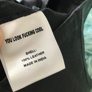 LPA Leather Side Lace Up back zip pants